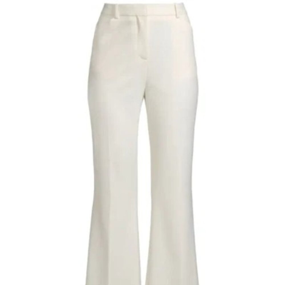 NWT Kobi Halperin Womens White Flared Leg Slimming Trousers Syd Pants‎ Size 14